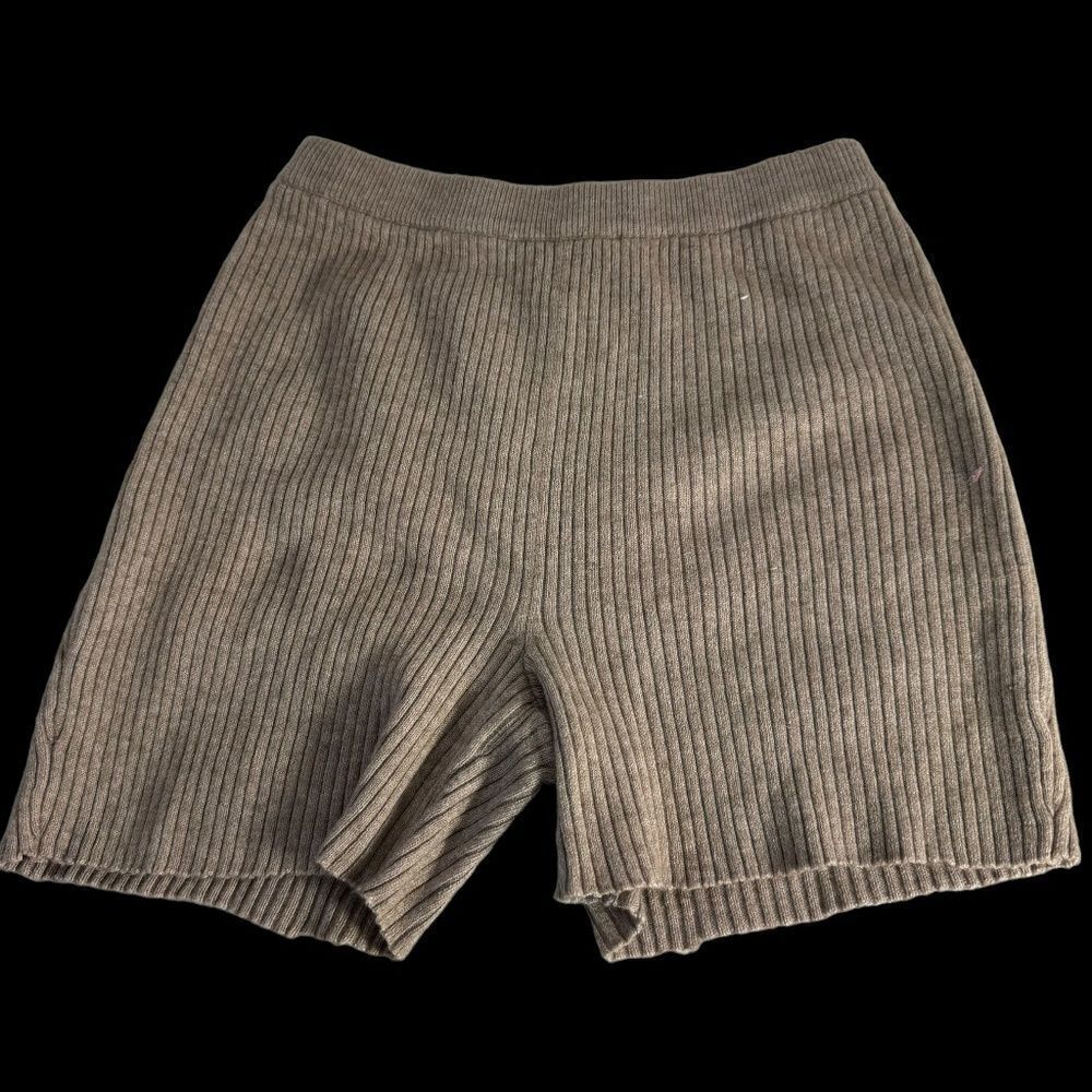 Lovers + Friends Tan Rib Knit Pull On Shorts Sz S